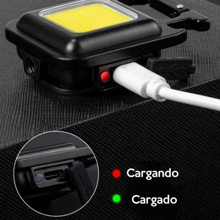 OFERTA 2X1 - Mini Linterna Recargable de Llavero EDC con luz COB - TU LUZ EN LA OSCURIDAD