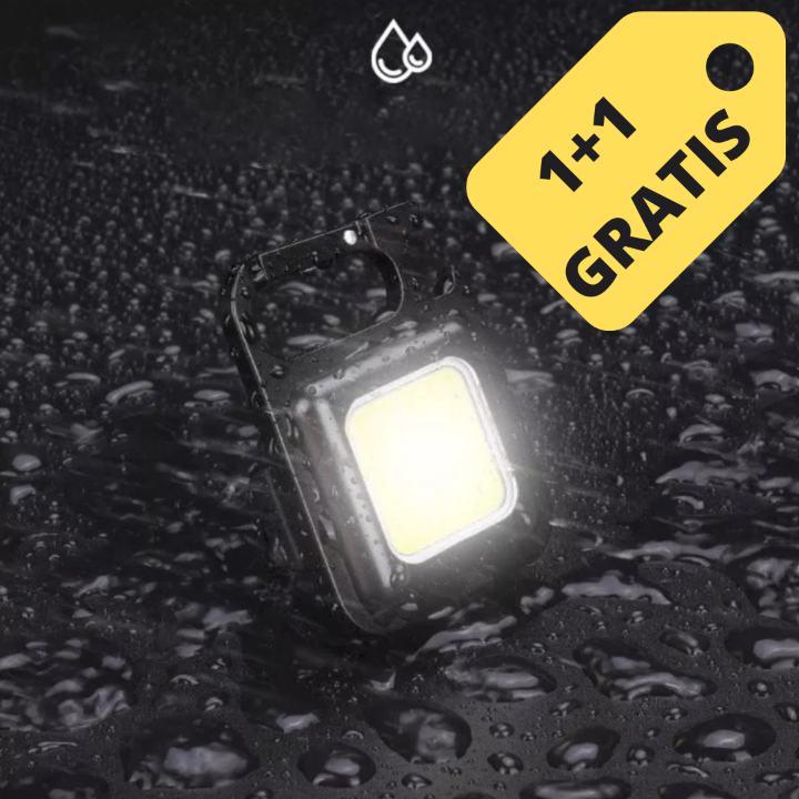 OFERTA 2X1 - Mini Linterna Recargable de Llavero EDC con luz COB - TU LUZ EN LA OSCURIDAD