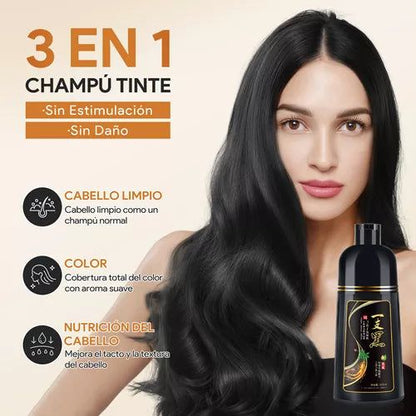 ✨ Rejuvenece tu look en 10 minutos — Shampoo 3 en 1 que tiñe sin maltratar y deja tu cabello suave y brillante