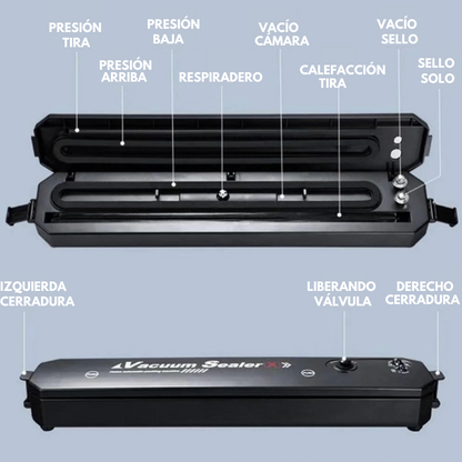 Selladora al Vacío Vacuum Sealer - Sistema de Envasado al Aire para la Conservación de Alimentos