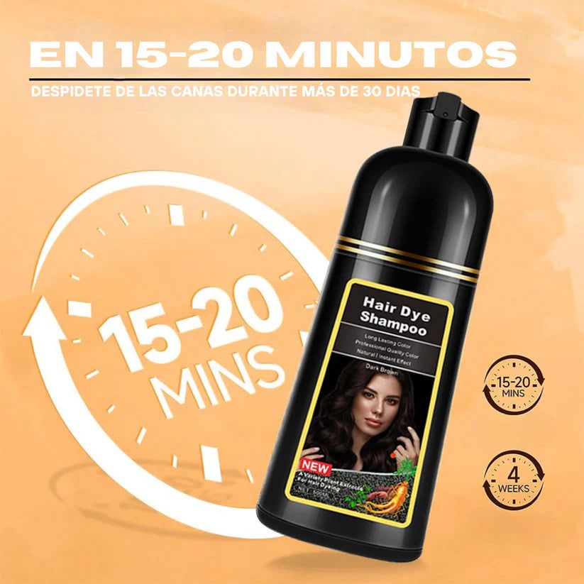 ✨ Rejuvenece tu look en 10 minutos — Shampoo 3 en 1 que tiñe sin maltratar y deja tu cabello suave y brillante
